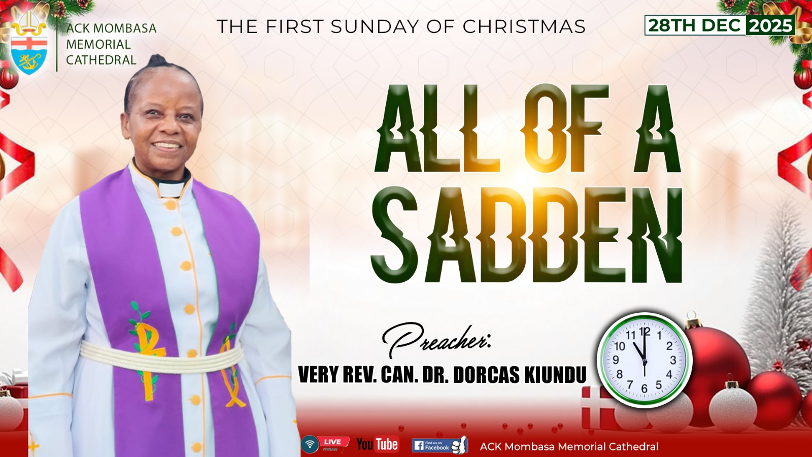 SERVICE SERMON: ALL OF A SUDDEN